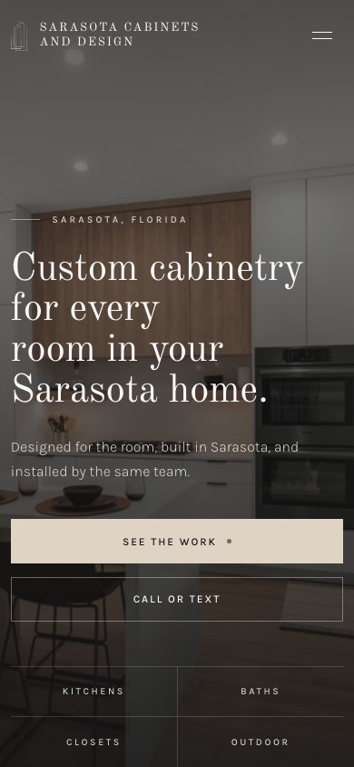 The new homepage on a phone